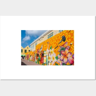 Colorful Mural in Punda Willemstad Curacao Posters and Art